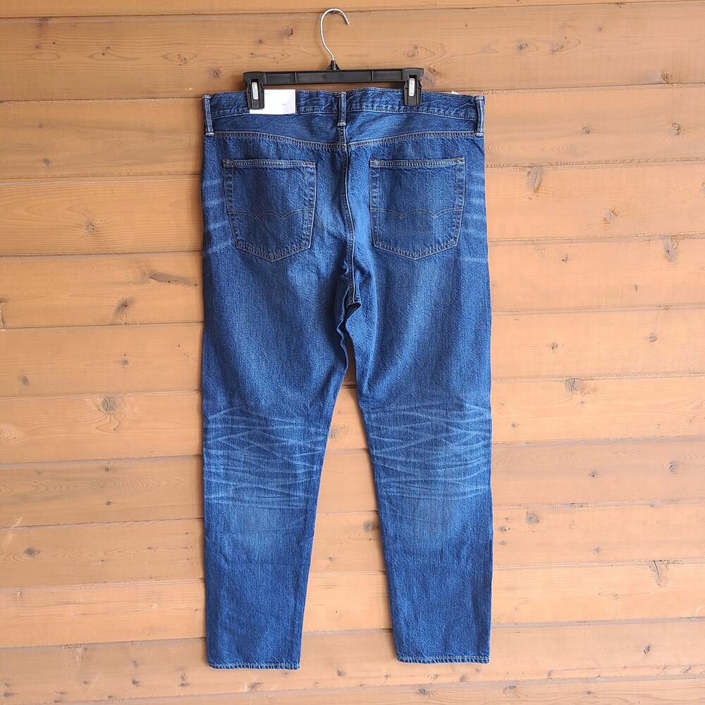 American Eagle Athletic Fit Jeans NWT 36x34 Dark Wash Denim Button Fly Jean - Picture 2 of 6